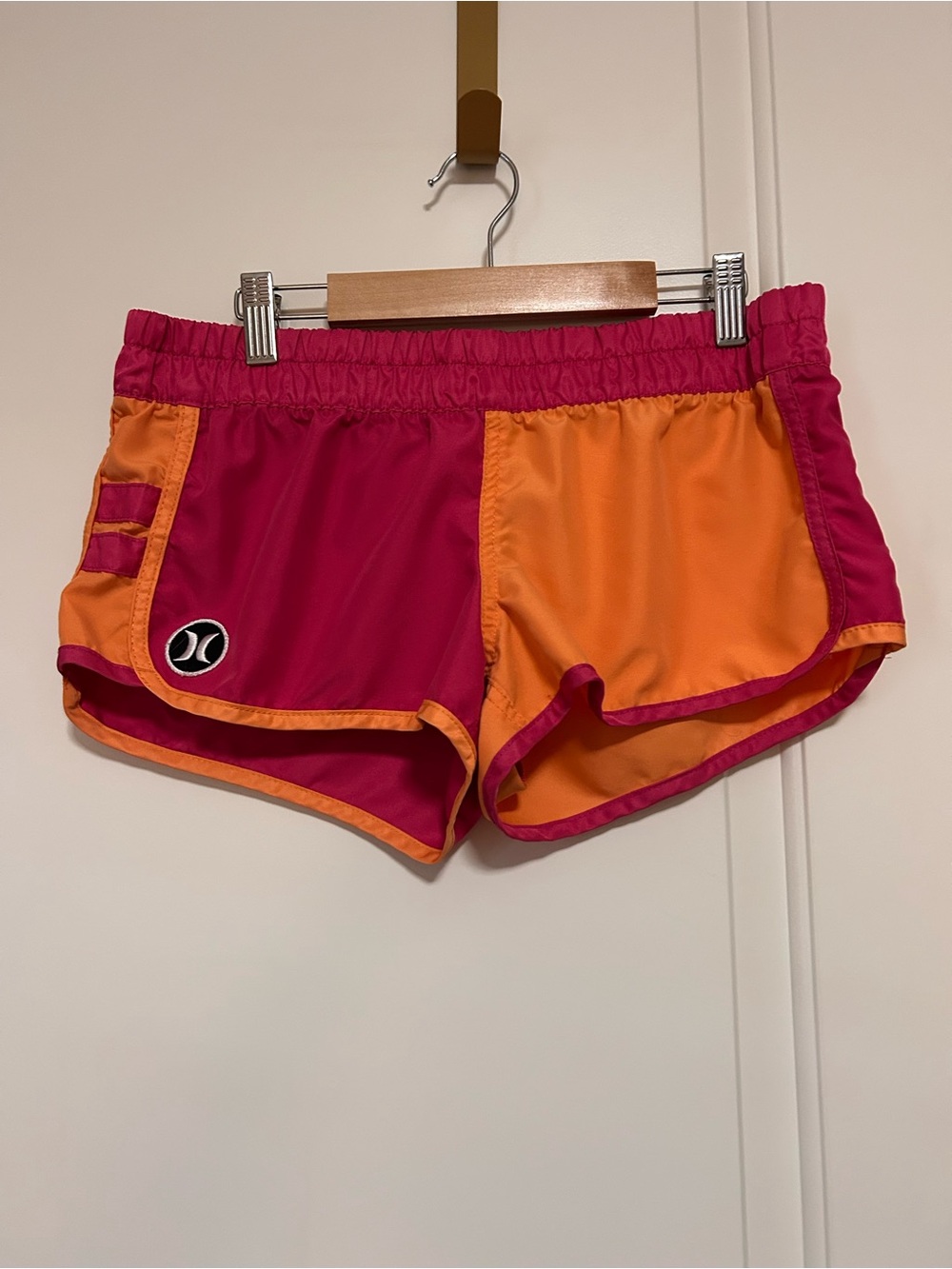 💕🌊🍑Hurley🌊💓Hot Pink Orange Athletic Swim and active Quick Dry Shorts🌊🍊💓